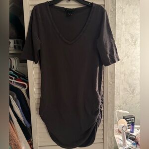 Moda International Charcoal V-Neck mini dress